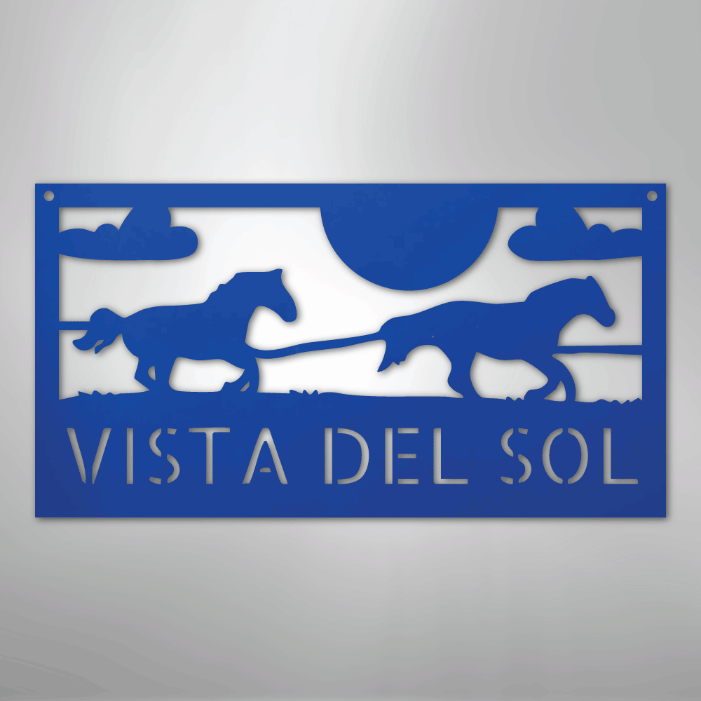 Racing Horses Personalized Steel Metal Sign Wall ArtCustomly Gifts