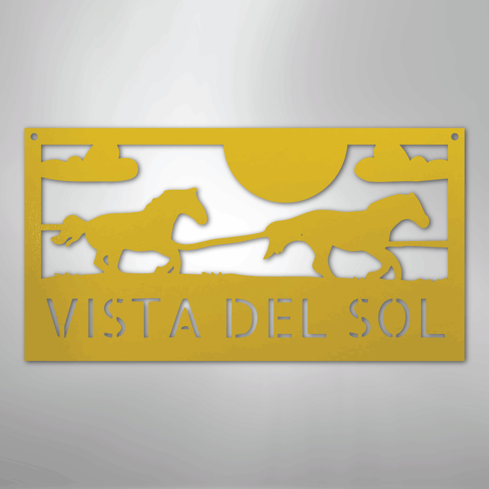 Racing Horses Personalized Steel Metal Sign Wall ArtCustomly Gifts