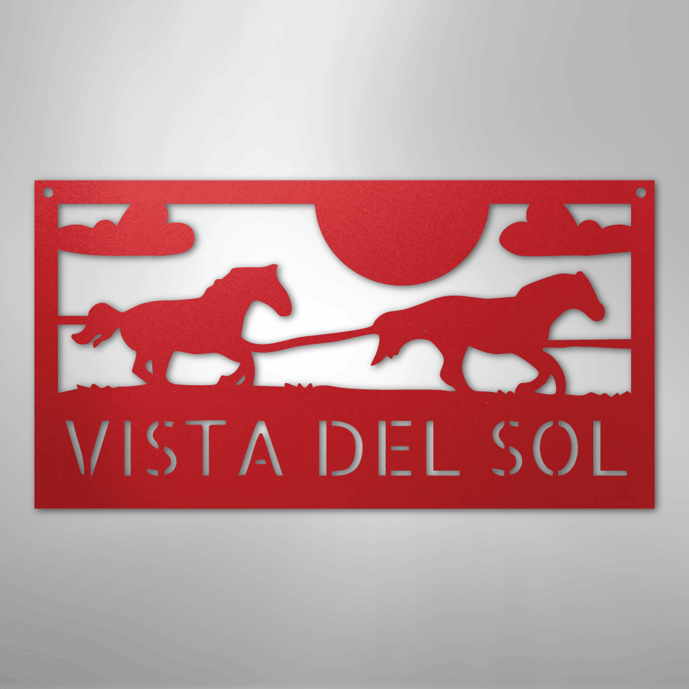 Racing Horses Personalized Steel Metal Sign Wall ArtCustomly Gifts