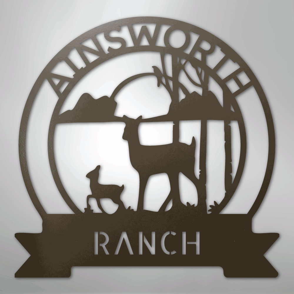 Ranch Sunset Personalized Steel Metal Sign Wall ArtCustomly Gifts