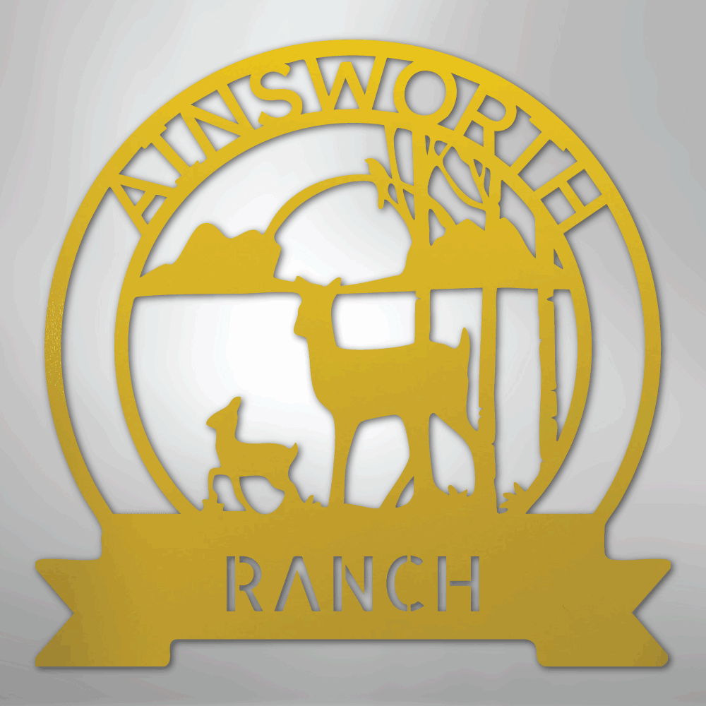 Ranch Sunset Personalized Steel Metal Sign Wall ArtCustomly Gifts