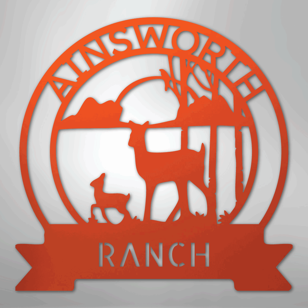 Ranch Sunset Personalized Steel Metal Sign Wall ArtCustomly Gifts