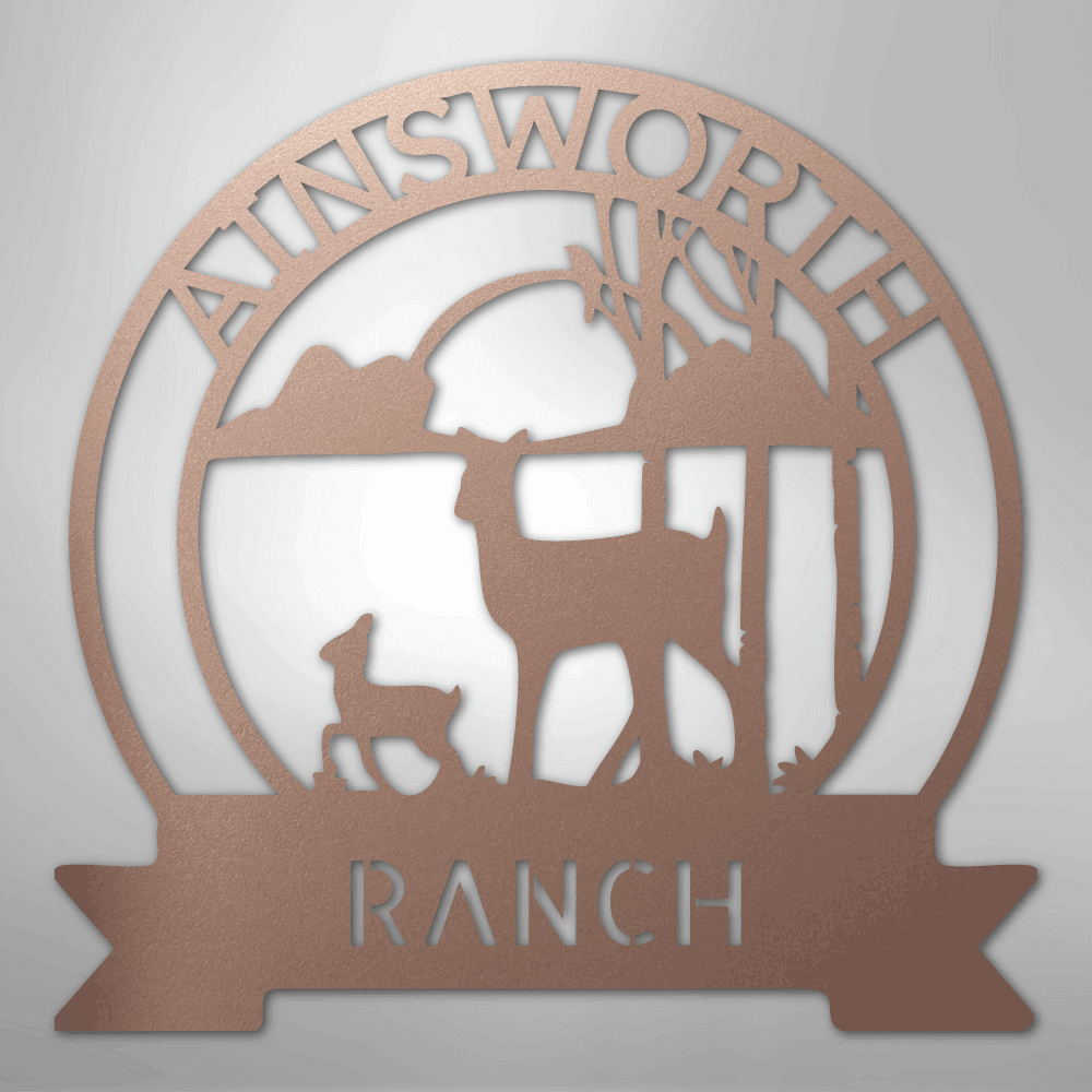 Ranch Sunset Personalized Steel Metal Sign Wall ArtCustomly Gifts