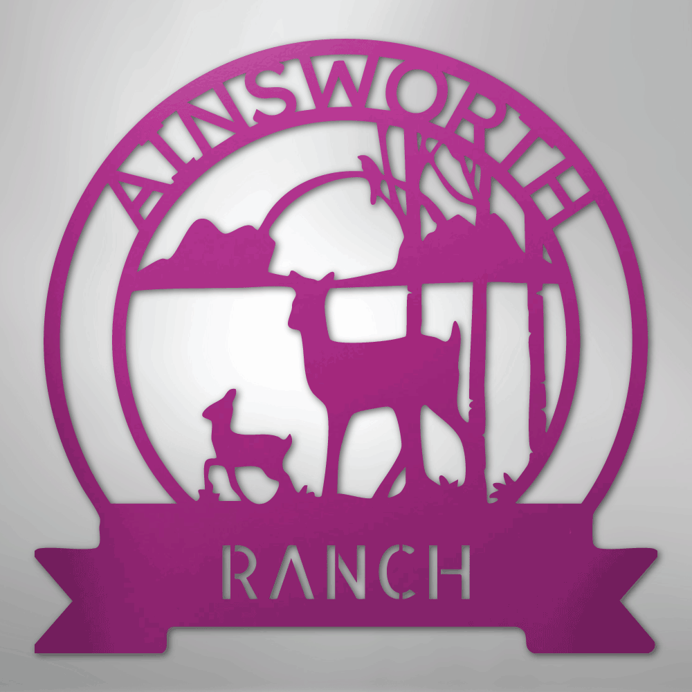 Ranch Sunset Personalized Steel Metal Sign Wall ArtCustomly Gifts