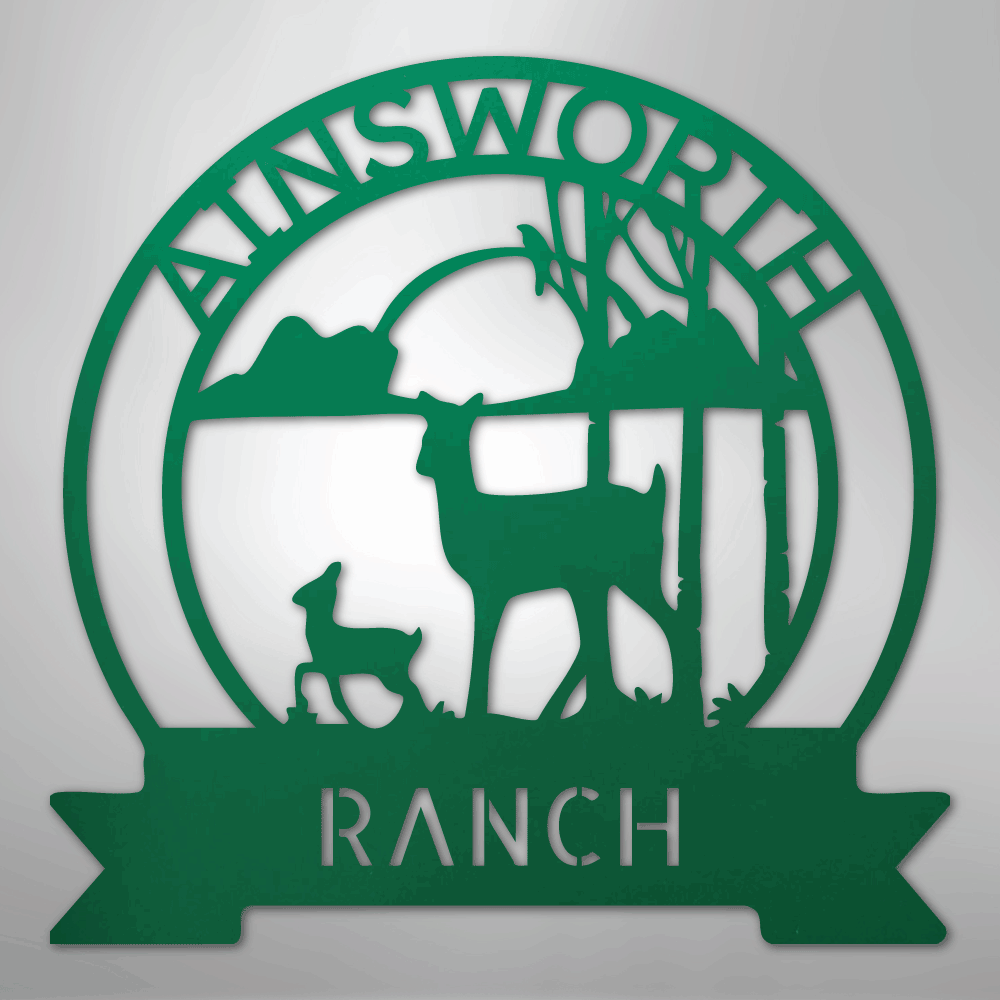 Ranch Sunset Personalized Steel Metal Sign Wall ArtCustomly Gifts