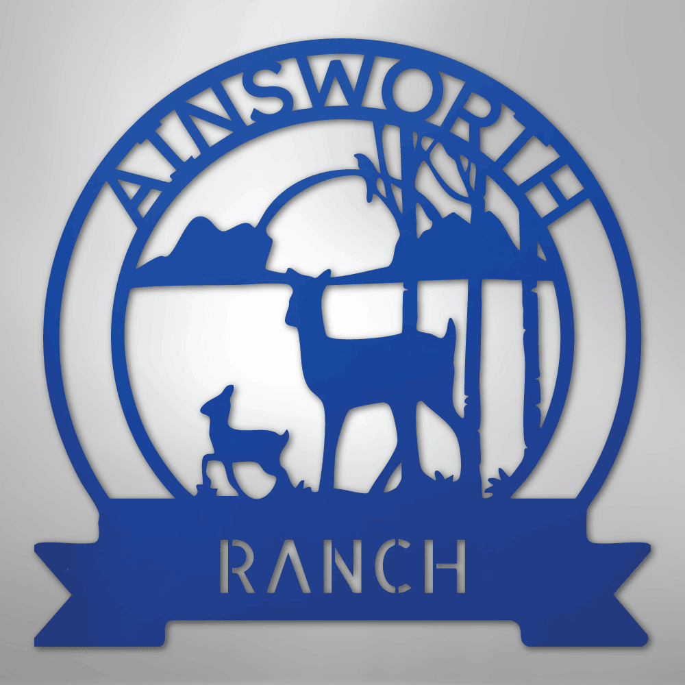 Ranch Sunset Personalized Steel Metal Sign Wall ArtCustomly Gifts