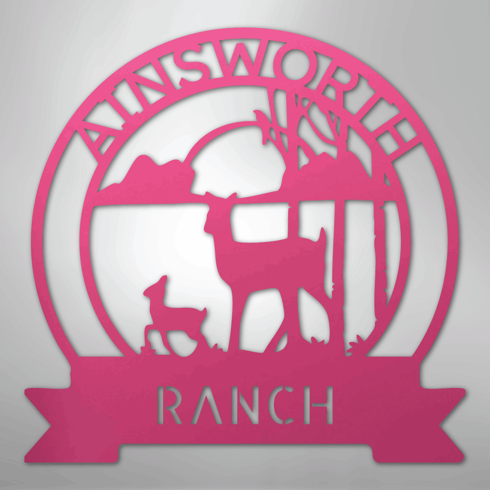 Ranch Sunset Personalized Steel Metal Sign Wall ArtCustomly Gifts