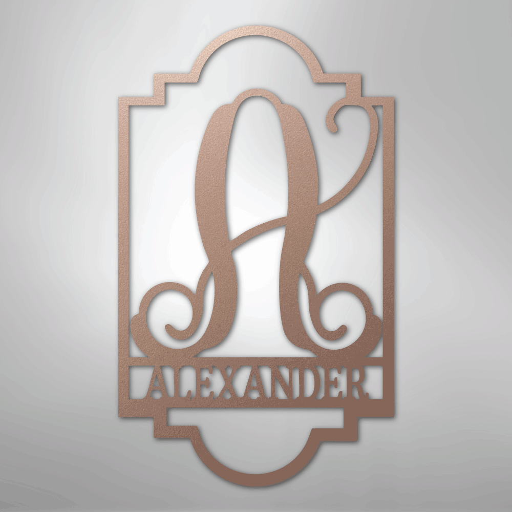 Regal Personalized Monogram Name Steel SignCustomly Gifts