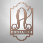 Regal Personalized Monogram Name Steel SignCustomly Gifts