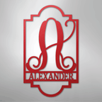 Regal Personalized Monogram Name Steel SignCustomly Gifts