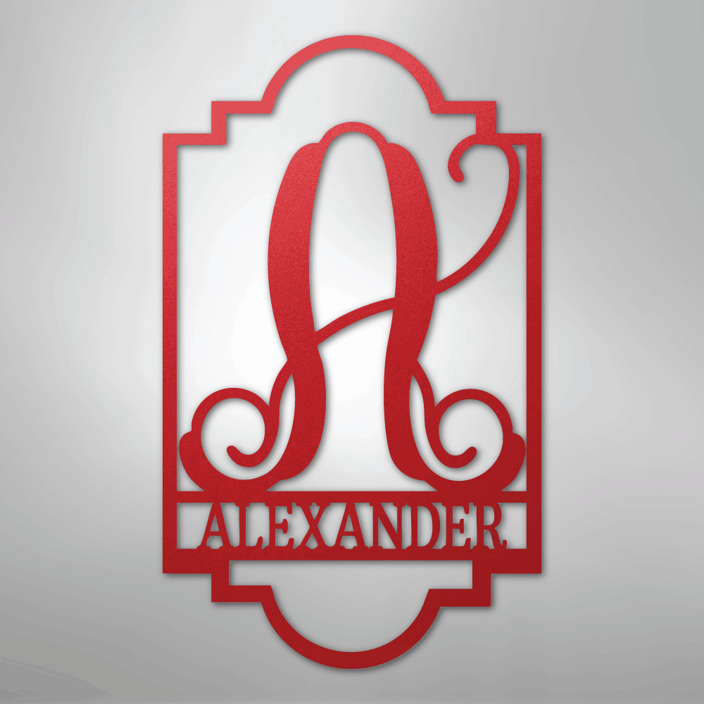 Regal Personalized Monogram Name Steel SignCustomly Gifts