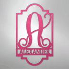 Regal Personalized Monogram Name Steel SignCustomly Gifts