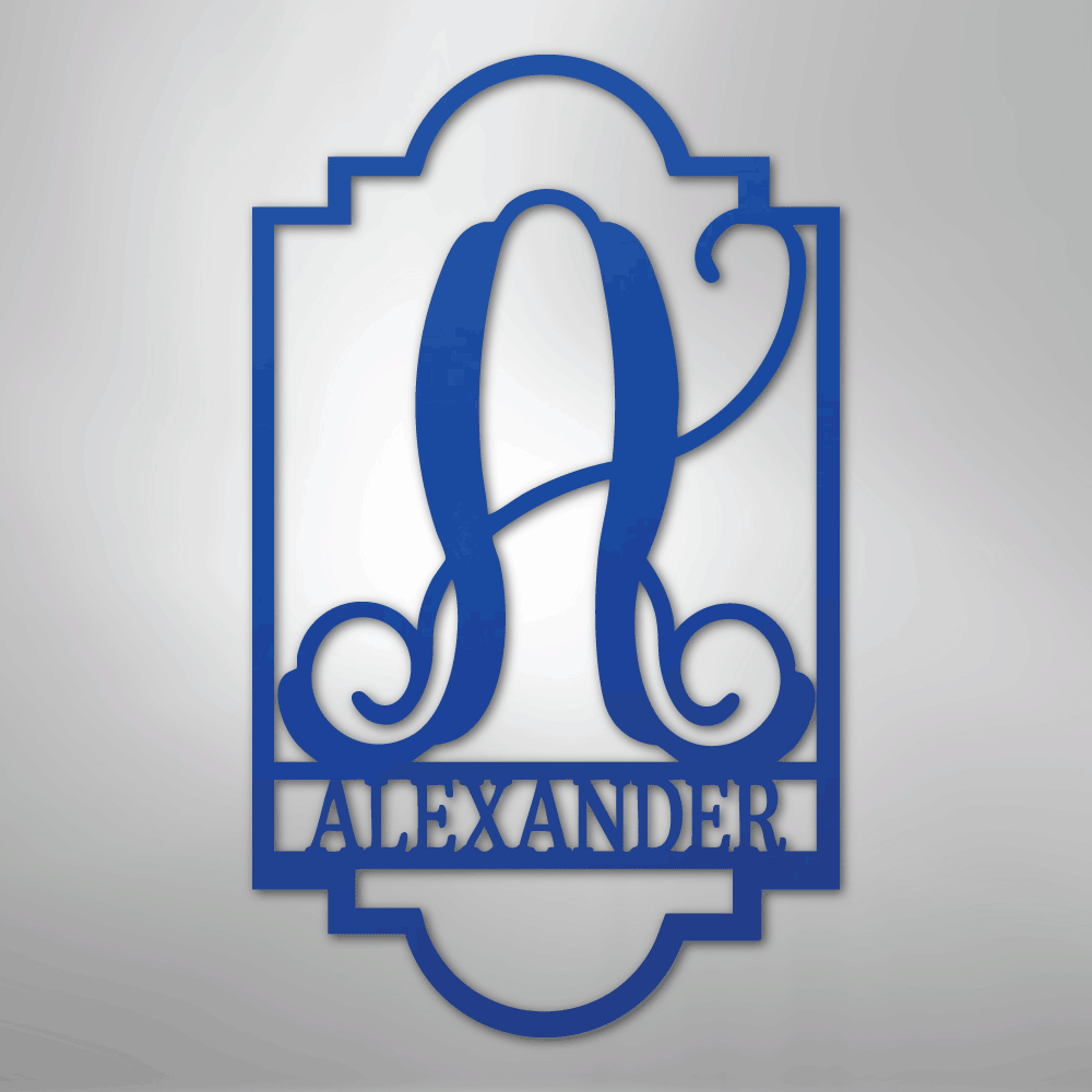 Regal Personalized Monogram Name Steel SignCustomly Gifts