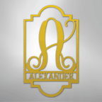 Regal Personalized Monogram Name Steel SignCustomly Gifts