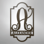 Regal Personalized Monogram Name Steel SignCustomly Gifts