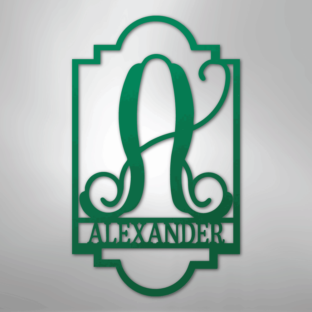 Regal Personalized Monogram Name Steel SignCustomly Gifts