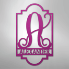 Regal Personalized Monogram Name Steel SignCustomly Gifts