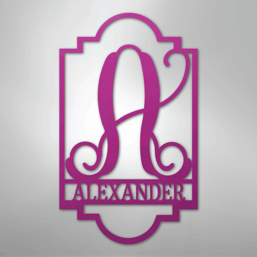 Regal Personalized Monogram Name Steel SignCustomly Gifts