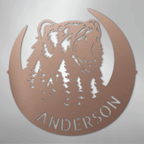 Roaring Bear Personalized Steel Metal Sign Wall ArtCustomly Gifts
