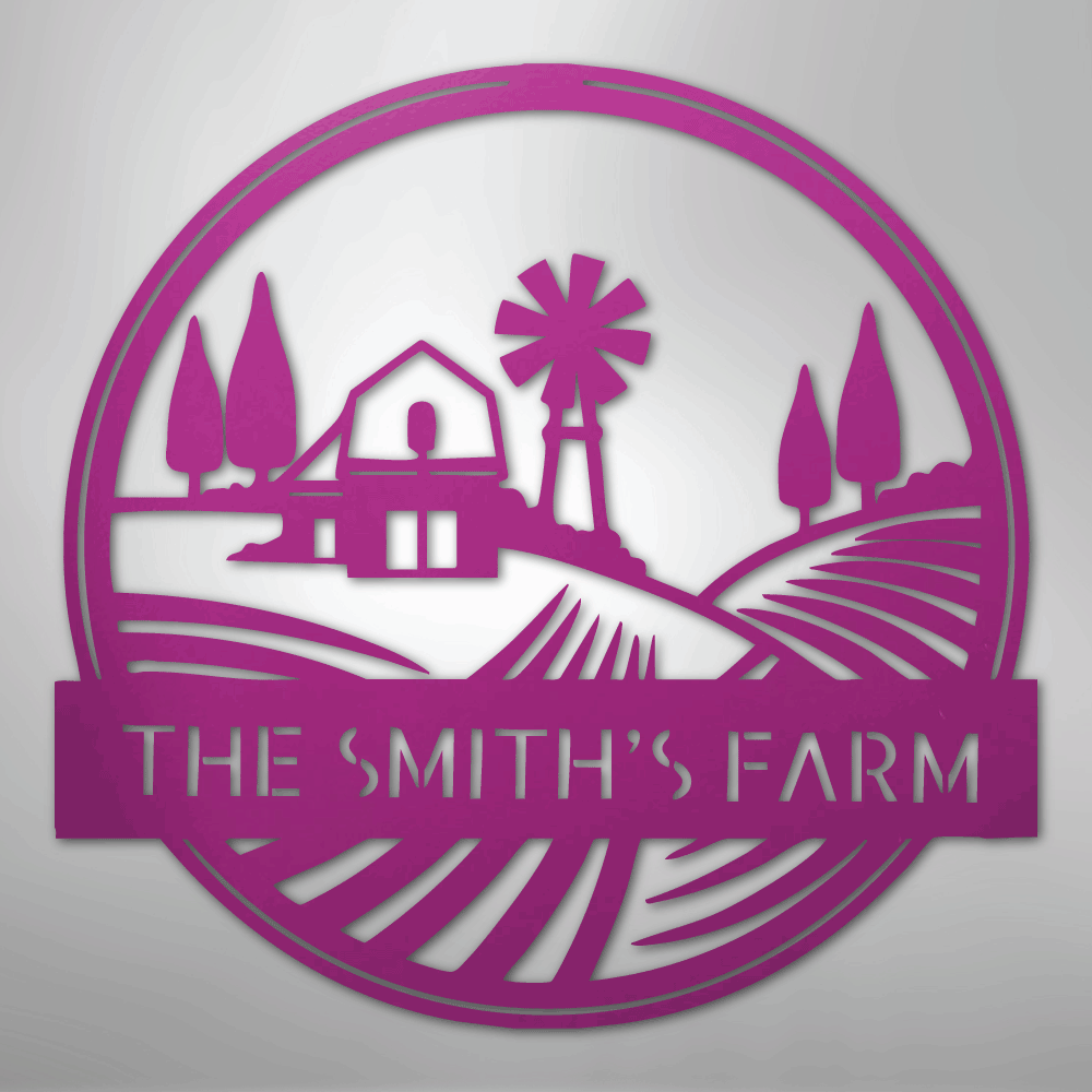 Rolling Fields Personalized Steel Metal Sign Wall ArtCustomly Gifts