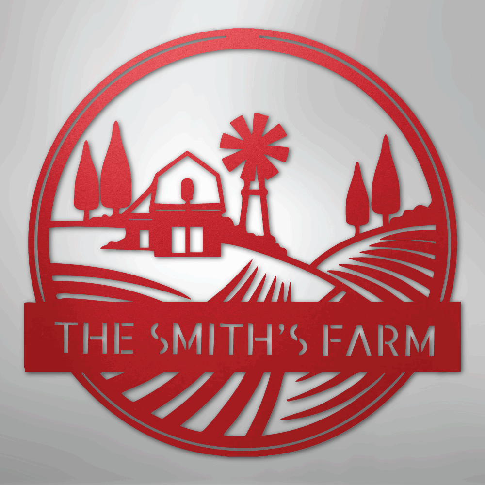 Rolling Fields Personalized Steel Metal Sign Wall ArtCustomly Gifts