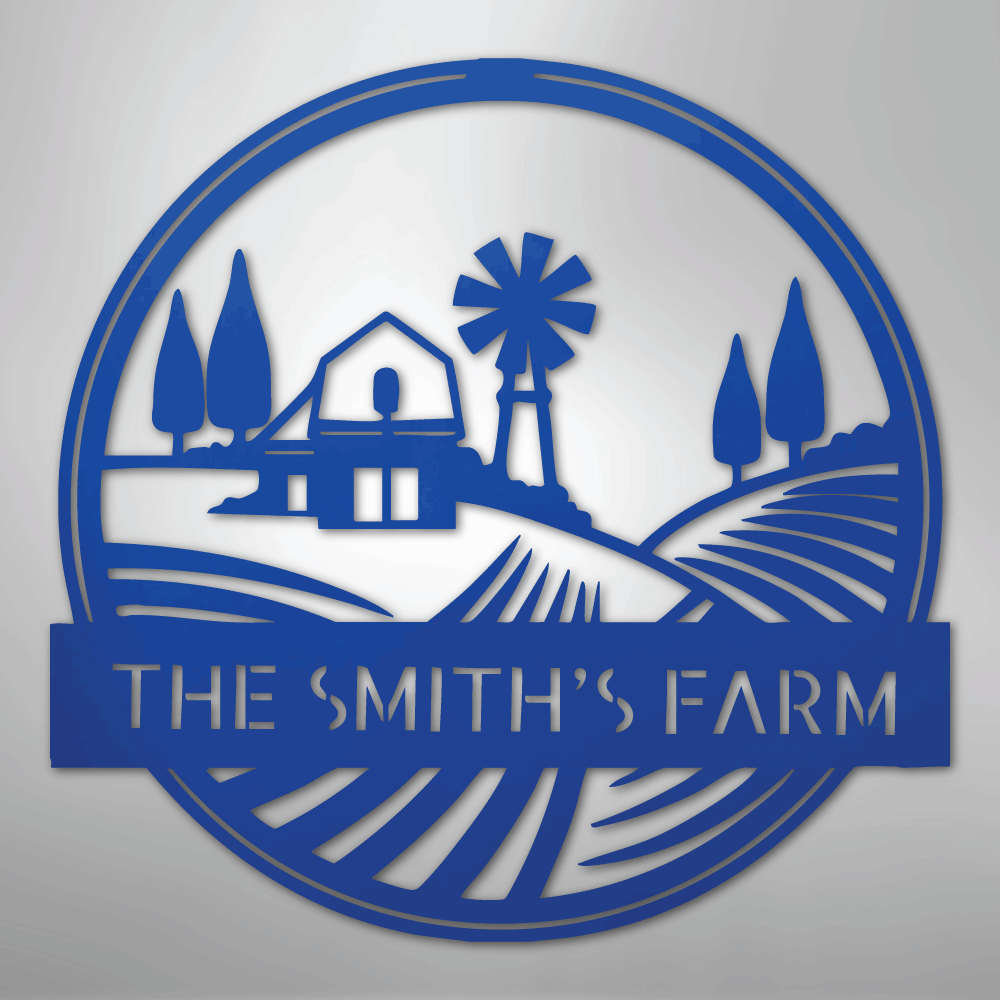 Rolling Fields Personalized Steel Metal Sign Wall ArtCustomly Gifts