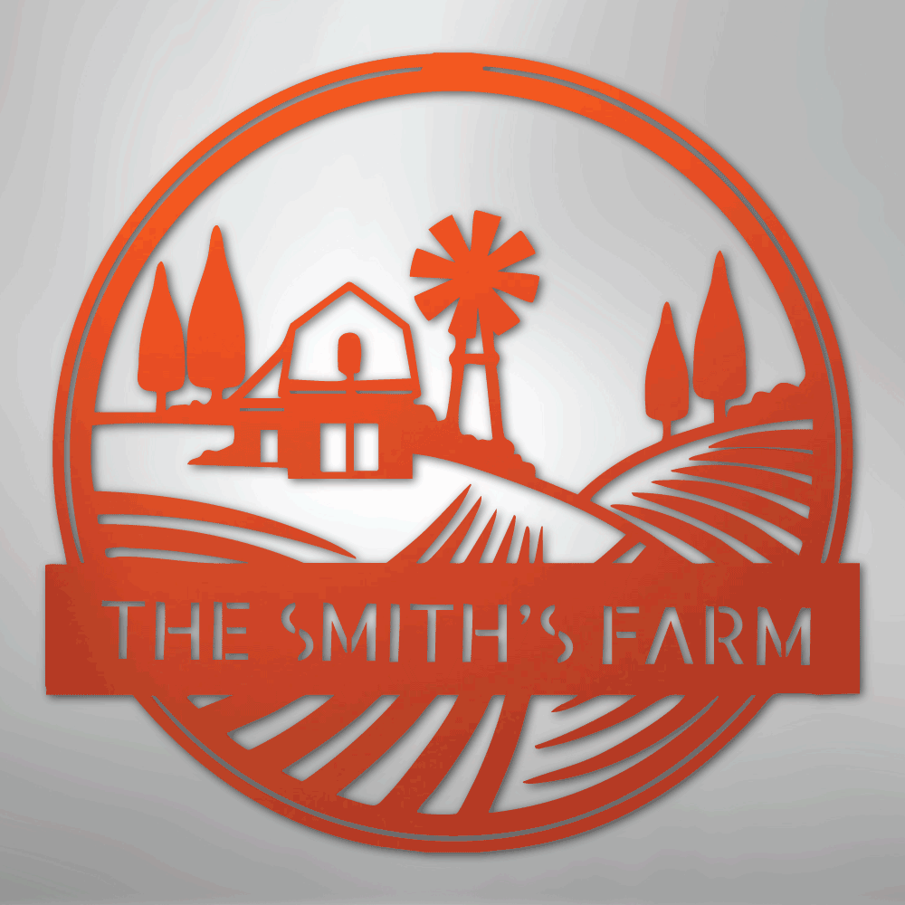 Rolling Fields Personalized Steel Metal Sign Wall ArtCustomly Gifts