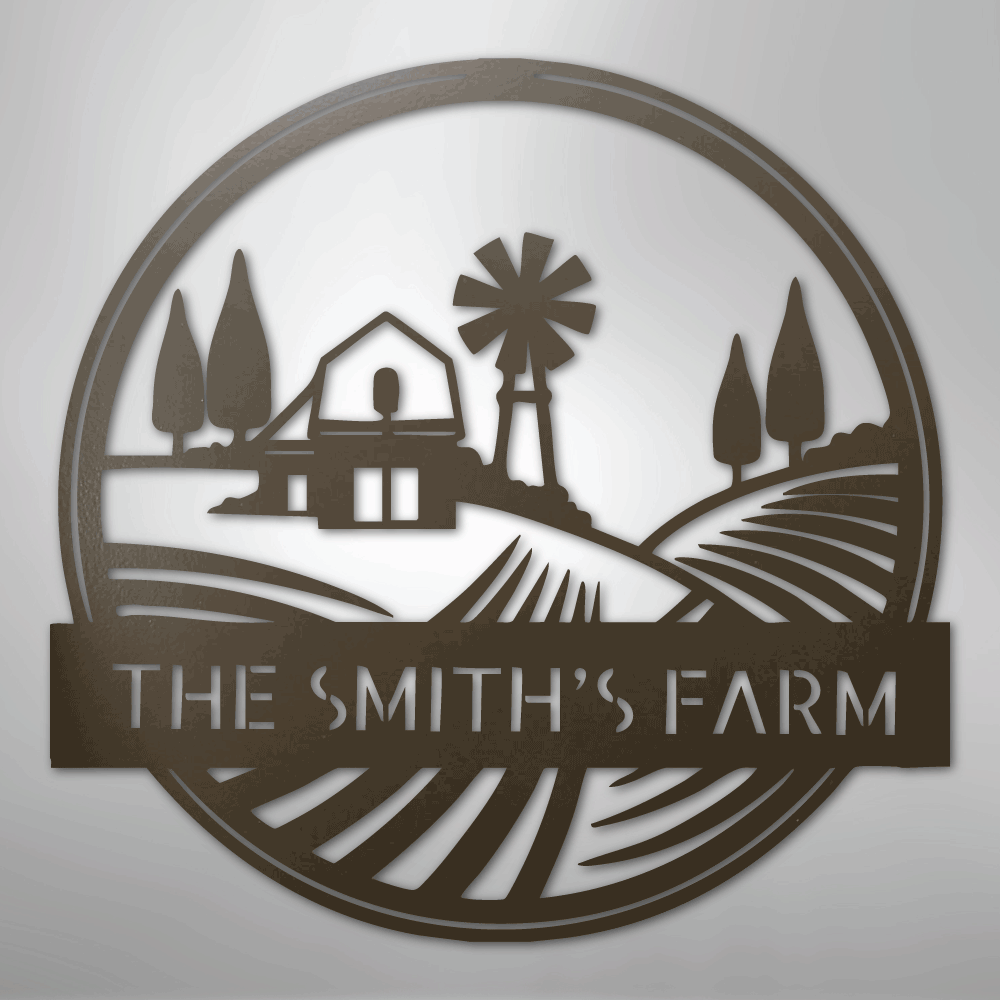 Rolling Fields Personalized Steel Metal Sign Wall ArtCustomly Gifts