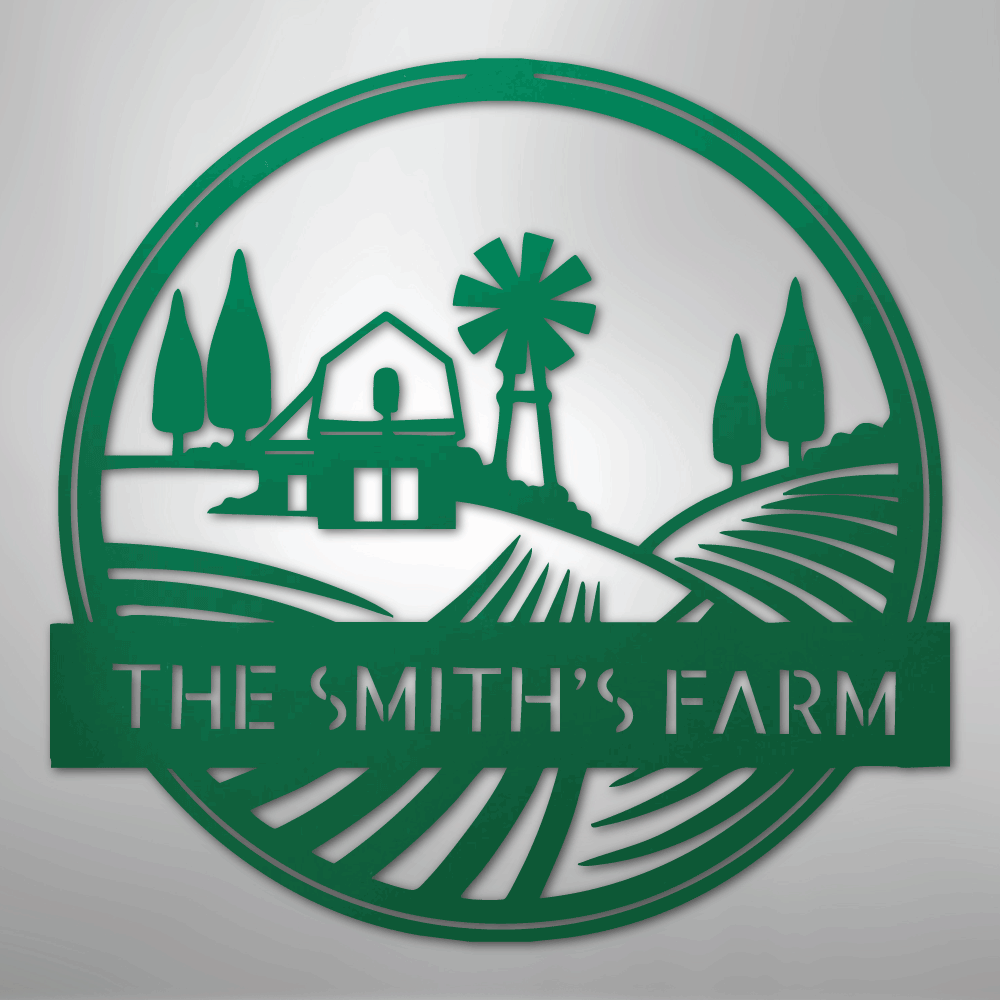 Rolling Fields Personalized Steel Metal Sign Wall ArtCustomly Gifts
