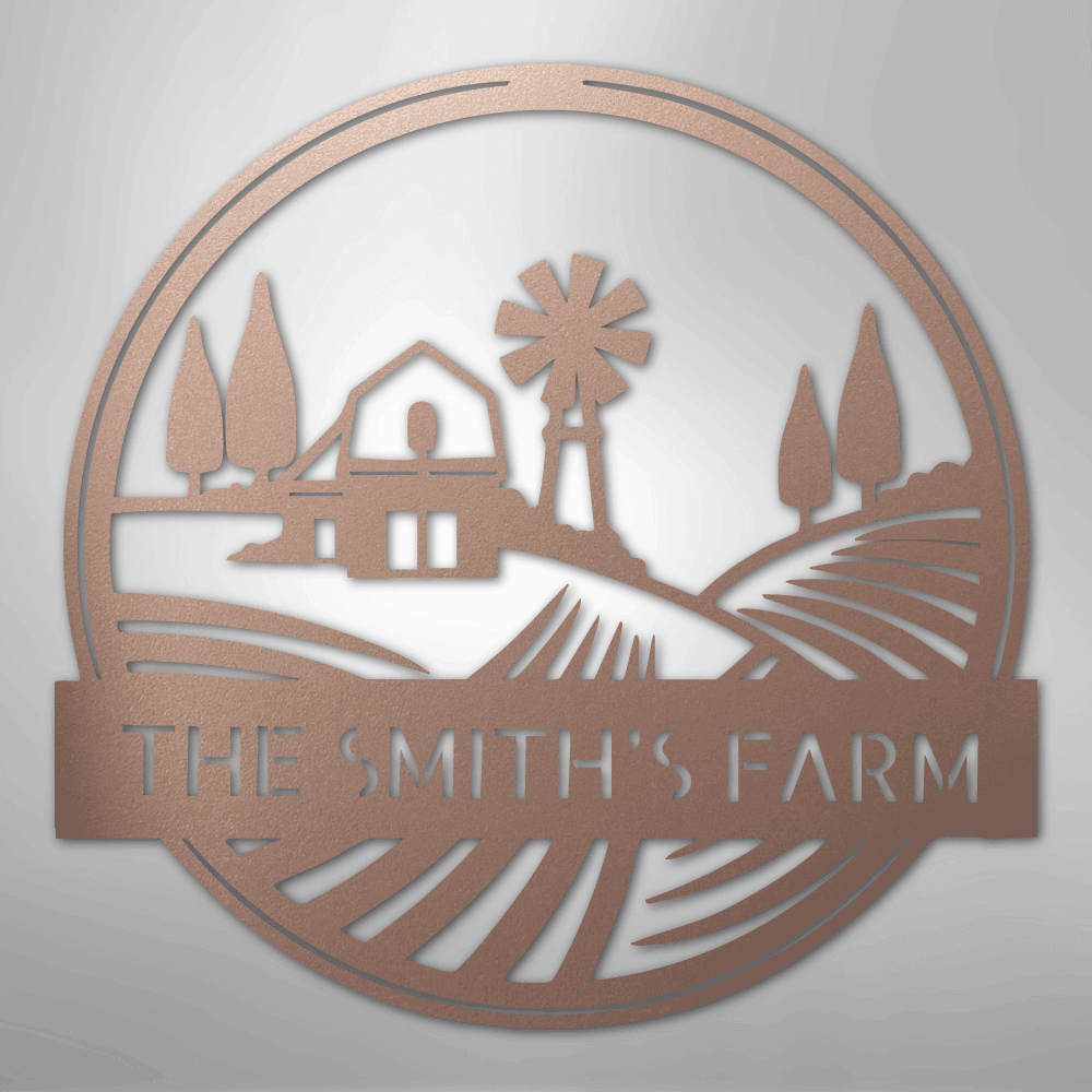 Rolling Fields Personalized Steel Metal Sign Wall ArtCustomly Gifts