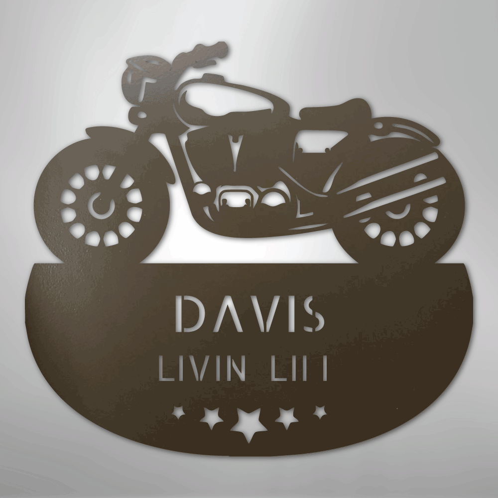 Rubber to the Road Personalized Steel Metal Sign Wall ArtCustomly Gifts