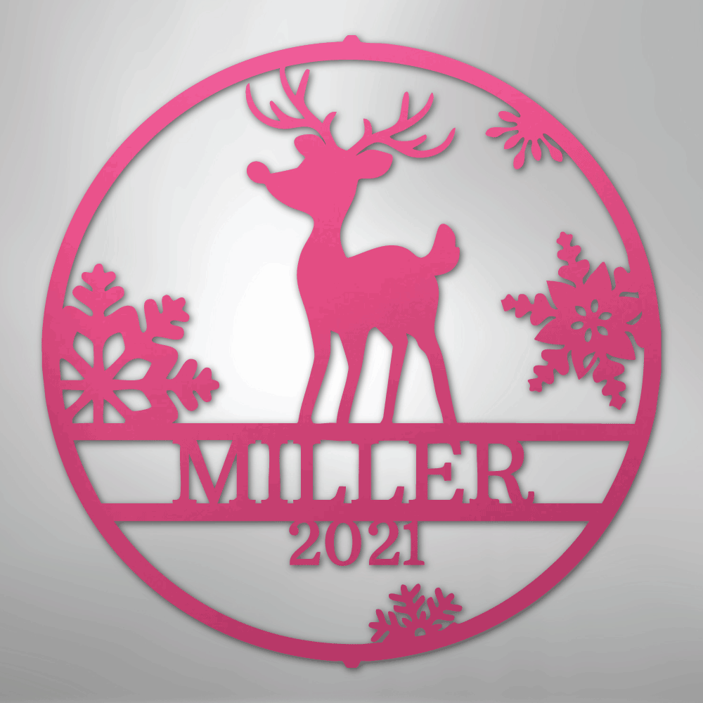 Rudolph's Personalized Steel Metal Sign Wall ArtCustomly Gifts