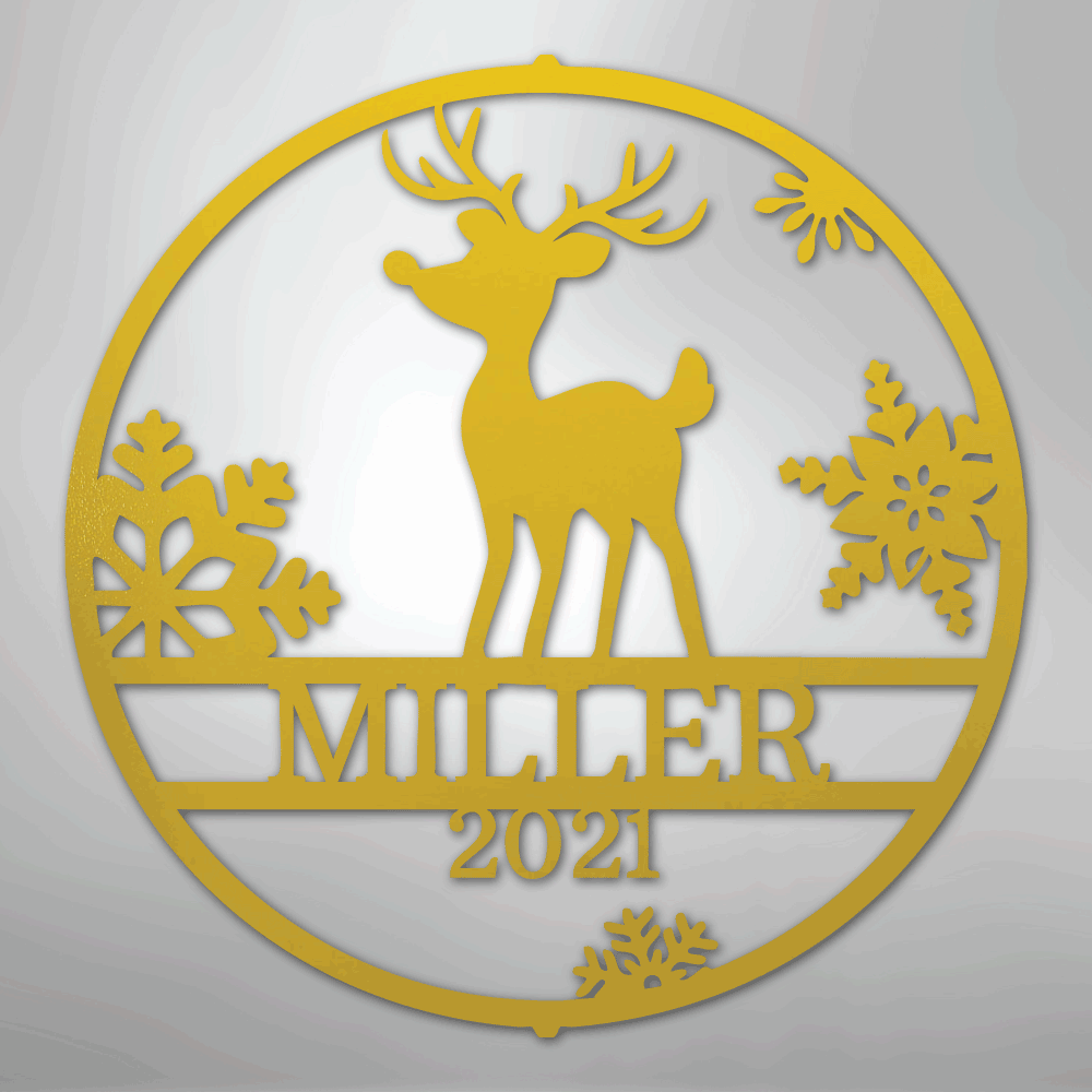 Rudolph's Personalized Steel Metal Sign Wall ArtCustomly Gifts