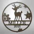 Rudolph's Personalized Steel Metal Sign Wall ArtCustomly Gifts