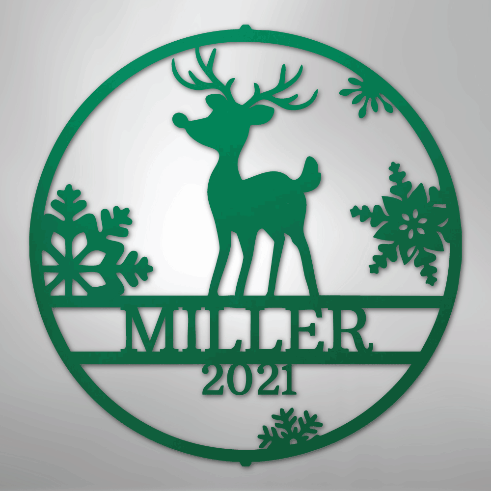 Rudolph's Personalized Steel Metal Sign Wall ArtCustomly Gifts