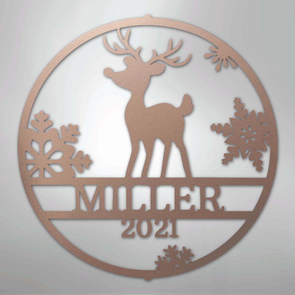 Rudolph's Personalized Steel Metal Sign Wall ArtCustomly Gifts