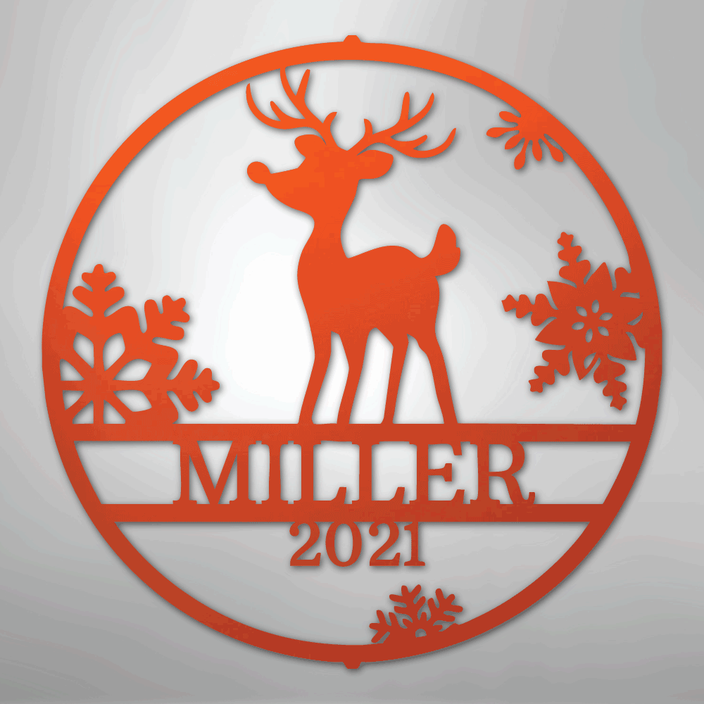 Rudolph's Personalized Steel Metal Sign Wall ArtCustomly Gifts