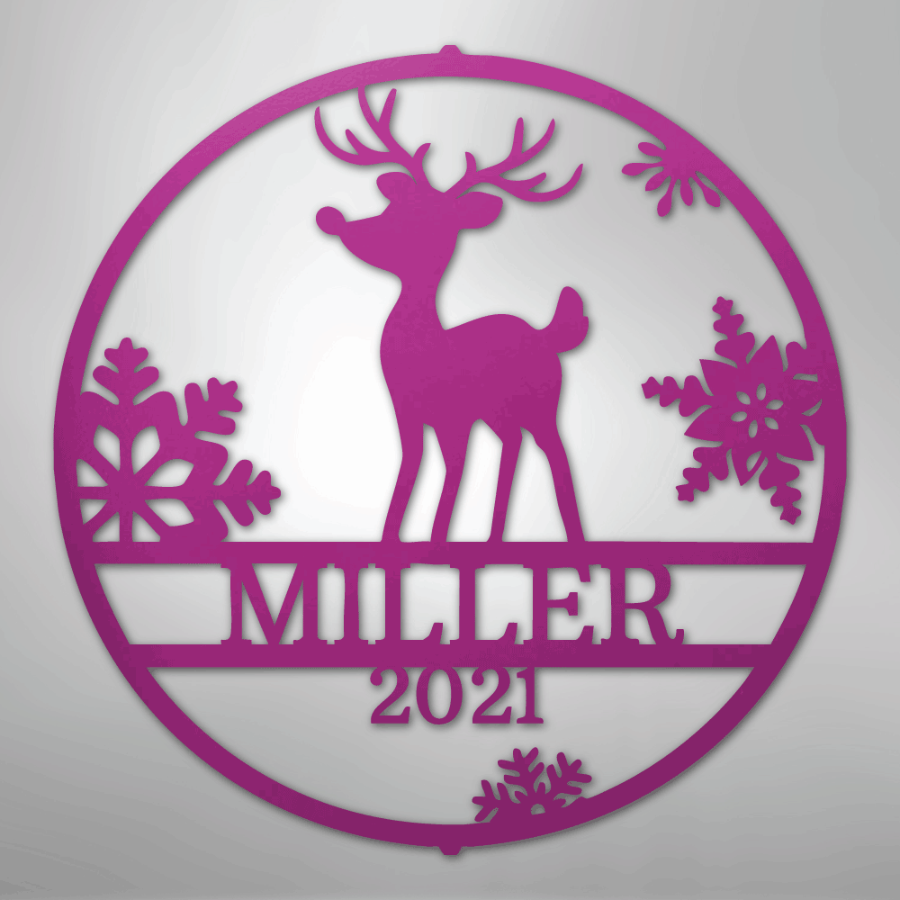 Rudolph's Personalized Steel Metal Sign Wall ArtCustomly Gifts