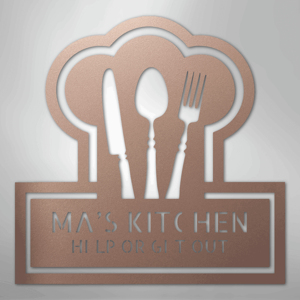 Ruler of The Kitchen Personalized Steel Metal Sign Wall ArtCustomly Gifts