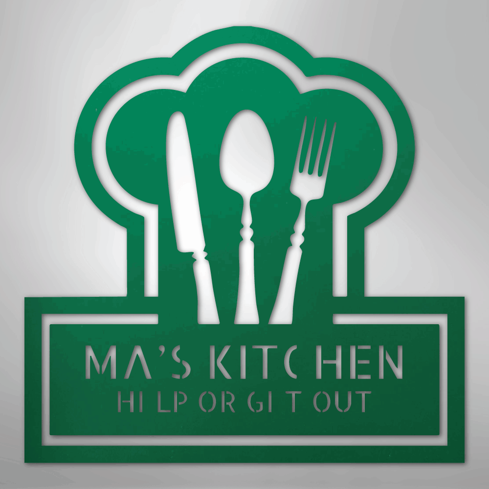 Ruler of The Kitchen Personalized Steel Metal Sign Wall ArtCustomly Gifts