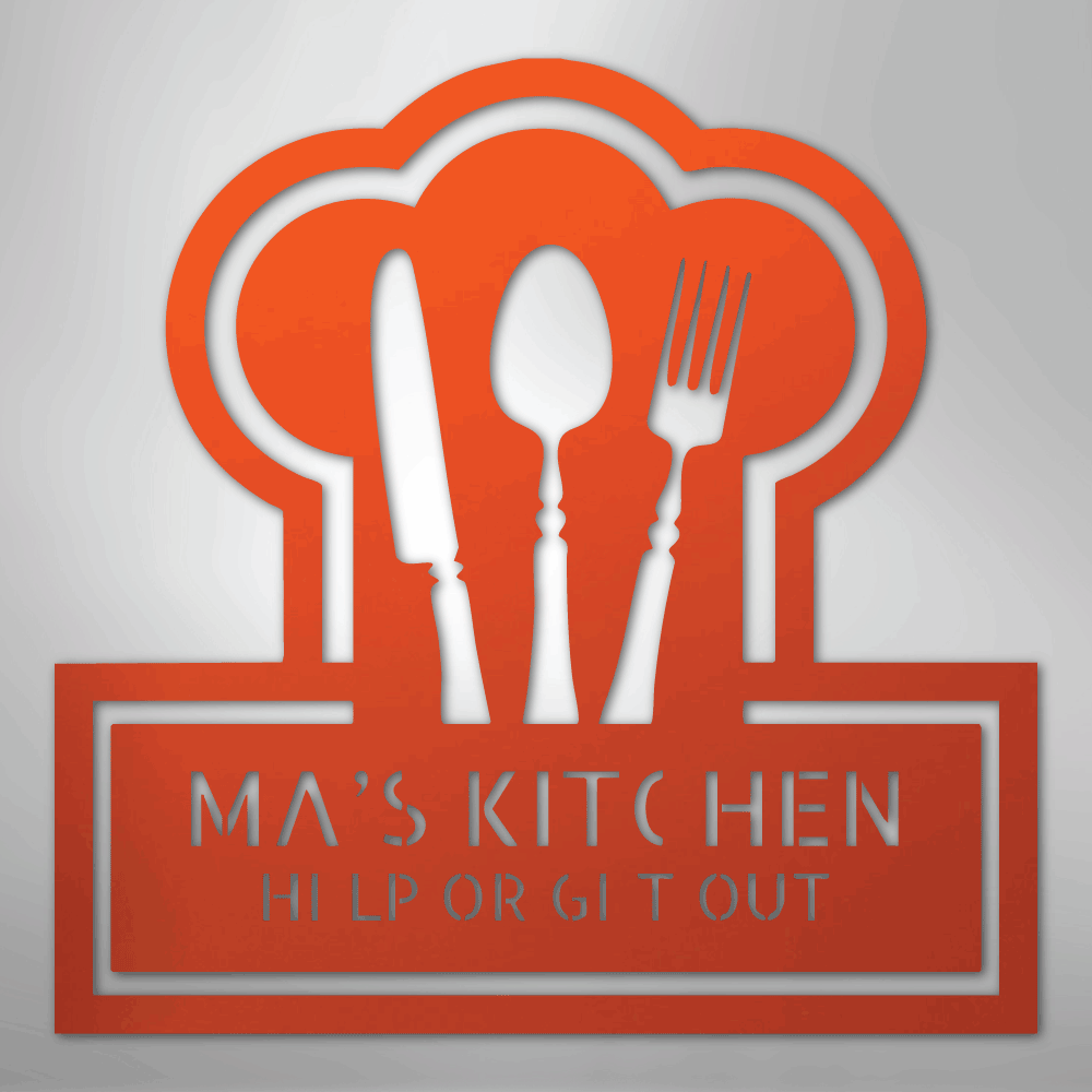 Ruler of The Kitchen Personalized Steel Metal Sign Wall ArtCustomly Gifts