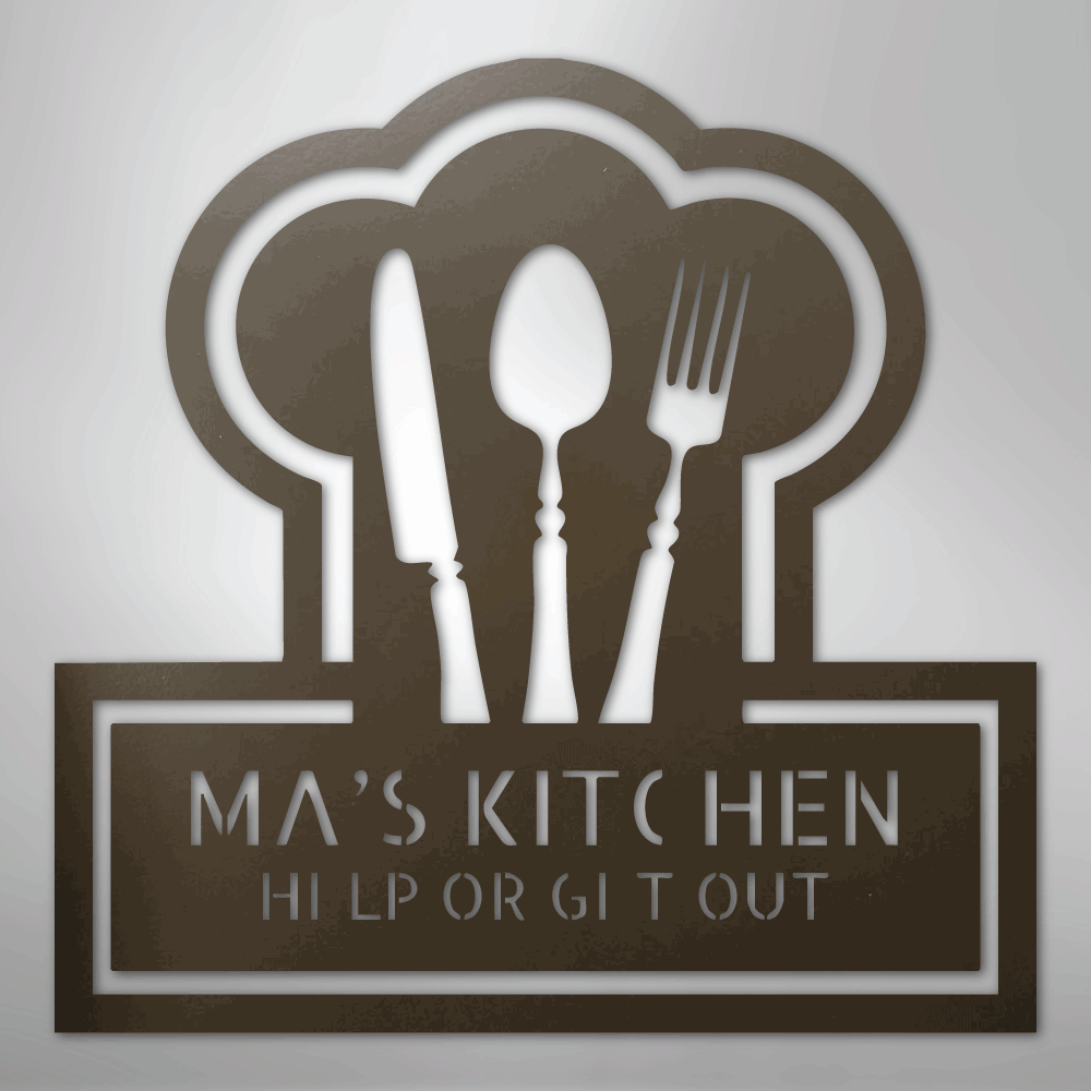 Ruler of The Kitchen Personalized Steel Metal Sign Wall ArtCustomly Gifts