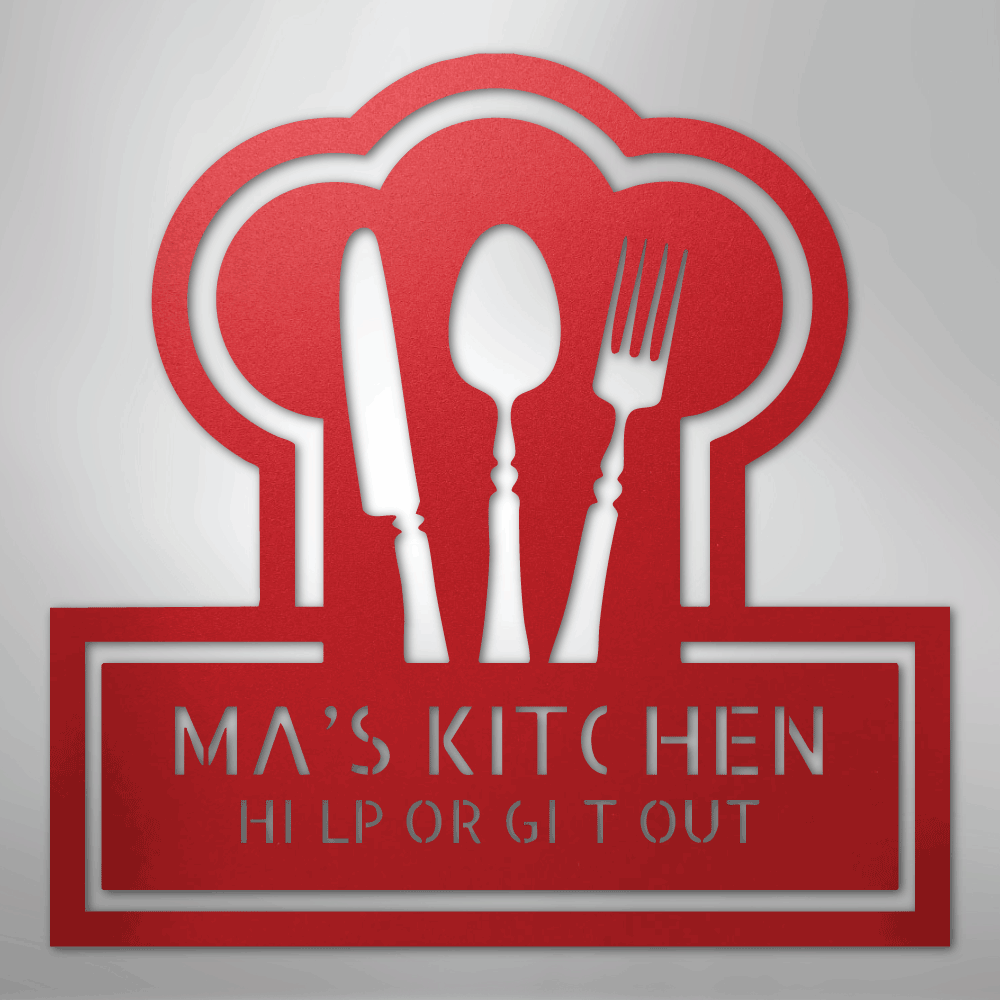 Ruler of The Kitchen Personalized Steel Metal Sign Wall ArtCustomly Gifts