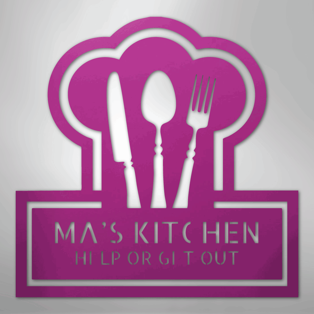 Ruler of The Kitchen Personalized Steel Metal Sign Wall ArtCustomly Gifts