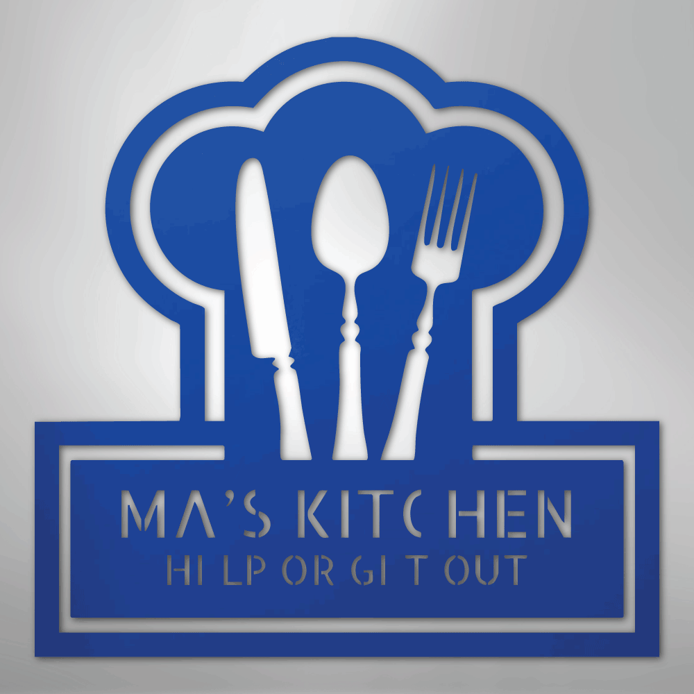 Ruler of The Kitchen Personalized Steel Metal Sign Wall ArtCustomly Gifts