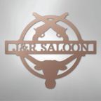 Saloon Monogram Personalized Steel Metal Sign Wall ArtCustomly Gifts
