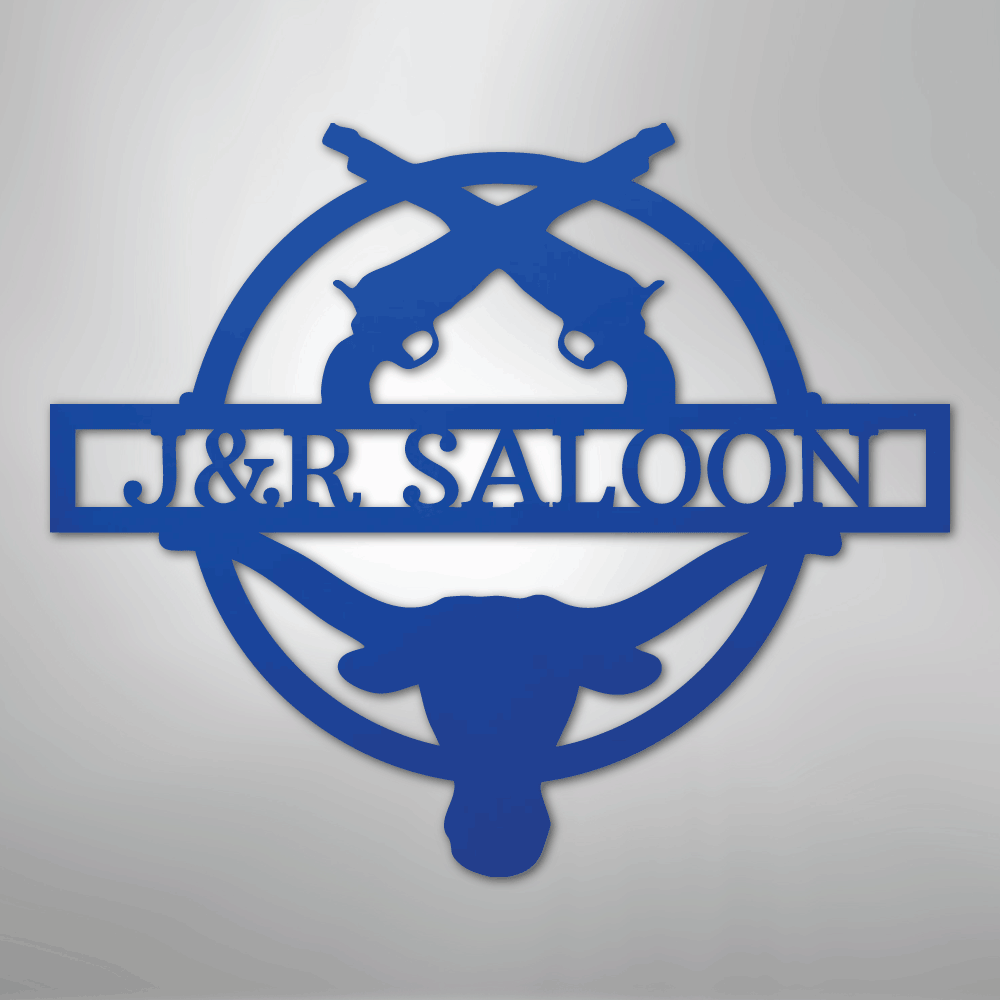 Saloon Monogram Personalized Steel Metal Sign Wall ArtCustomly Gifts