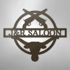 Saloon Monogram Personalized Steel Metal Sign Wall ArtCustomly Gifts