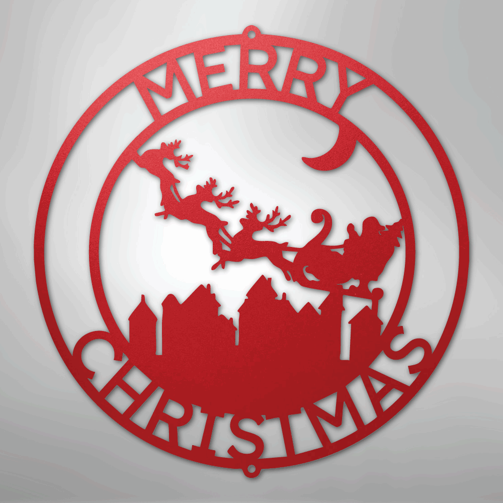 Santa's Delivery Personalized Steel Metal Sign Wall ArtCustomly Gifts