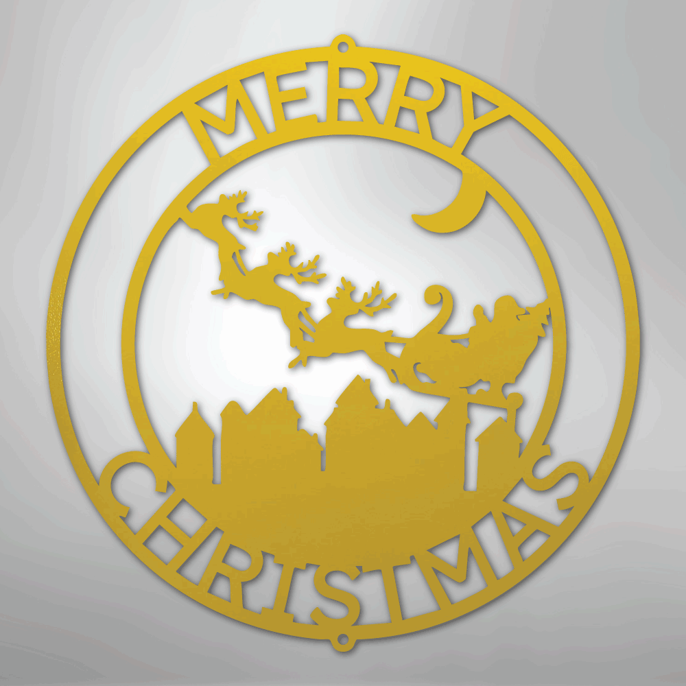 Santa's Delivery Personalized Steel Metal Sign Wall ArtCustomly Gifts